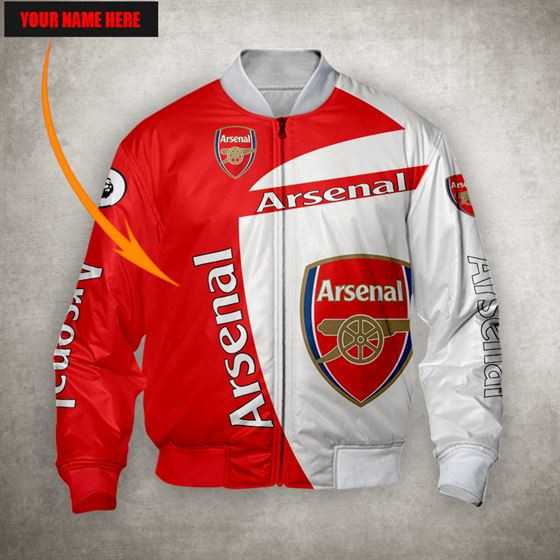 Arsenal FC Personalized Bomber Jacket | Streetwear Jacket for Men & Women | Fan Gift