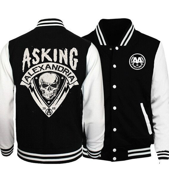 Asking Alexandria Skull Fashion Baseball Jacket for Men & Women | Music Band Fan Gift