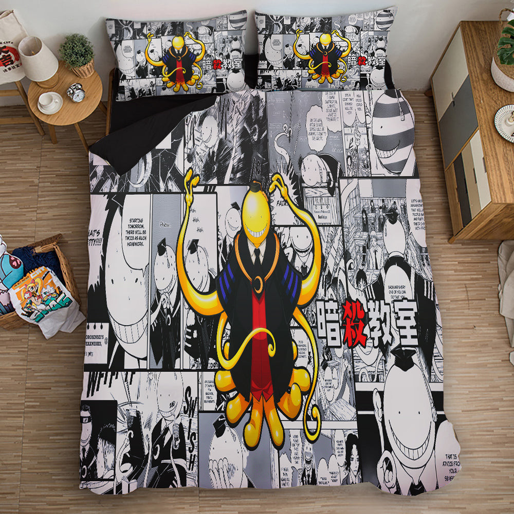 Assassination Classroom Korosensei Duvet Cover Quilt Cover Pillowcase Bedding Set Bed Linen Home Bedroom Decor