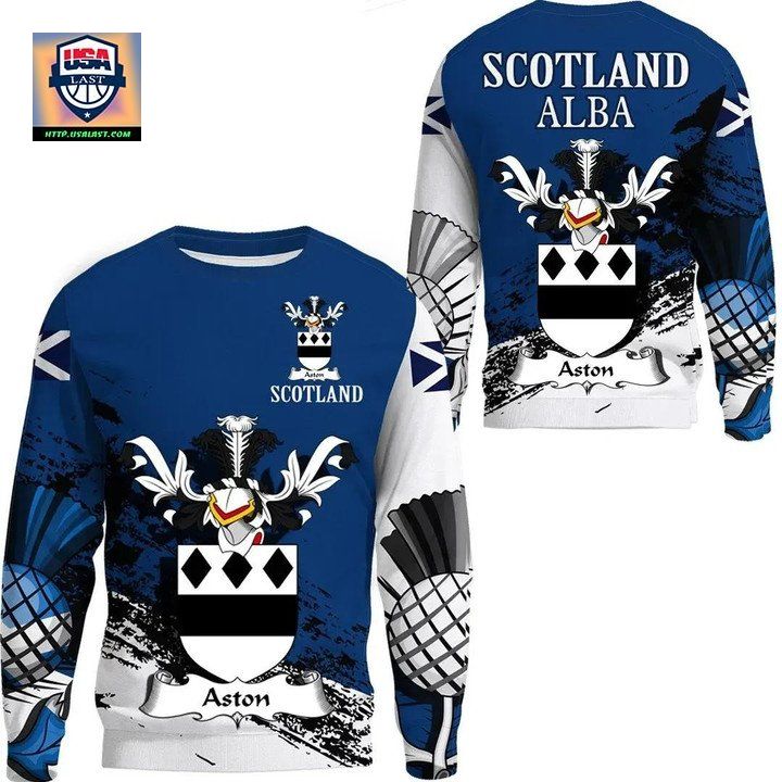 Aston Scottish Family Crest Scotland Special Sweater 