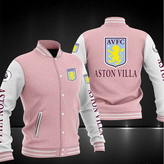 Aston Villa Varsity Baseball Jacket for Men & Women | Soccer Team Fan Gift