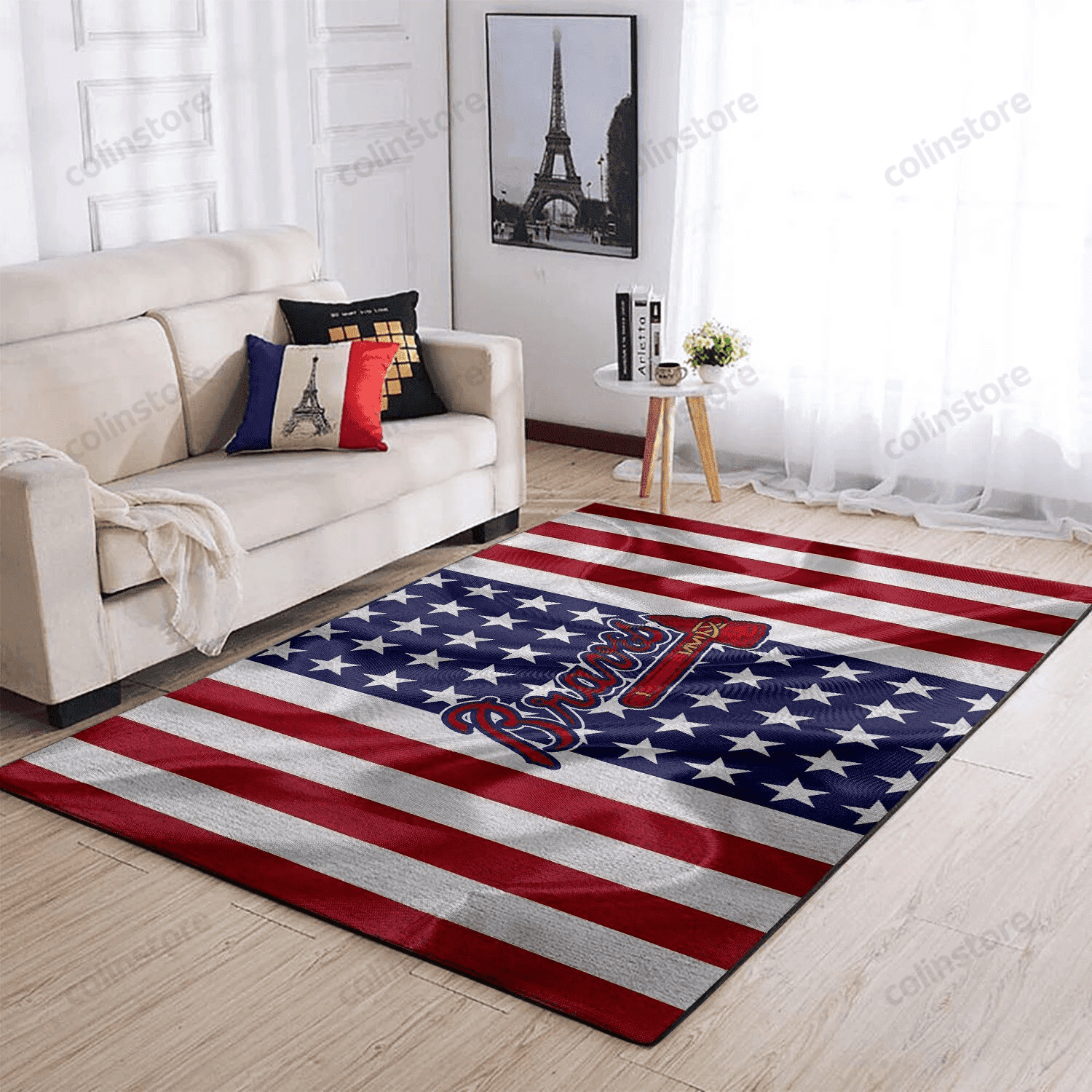 Atlanta Braves 3D Rectangle Area Rug – Full Print Carpet For Living Room & Bedroom Home Decor