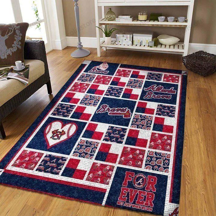 Atlanta Braves 3D Rectangle Area Rug – Full Print Carpet For Living Room & Bedroom Home Decor