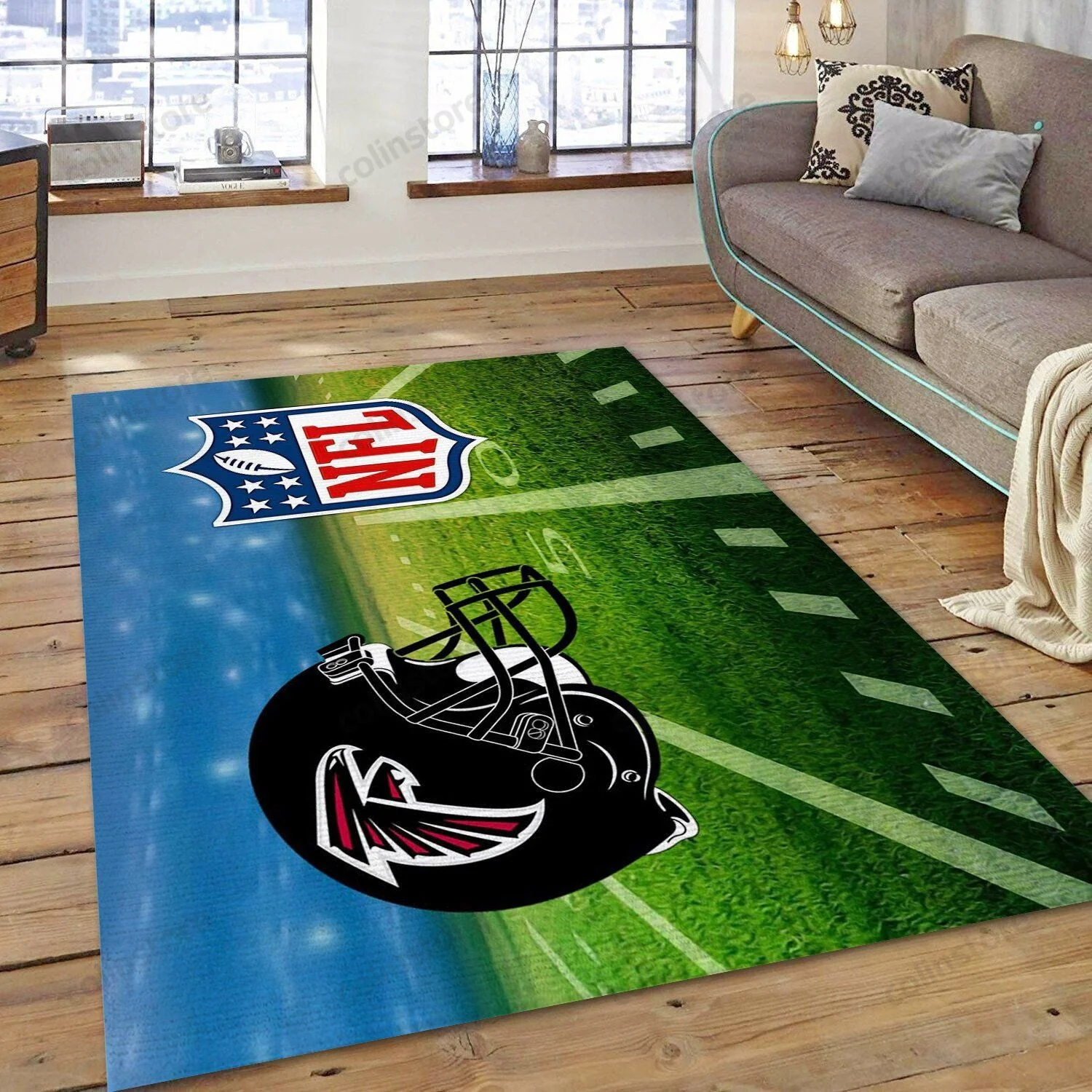 Atlanta Falcons 3D Rectangle Area Rug – Full Print Carpet For Living Room & Bedroom Home Decor