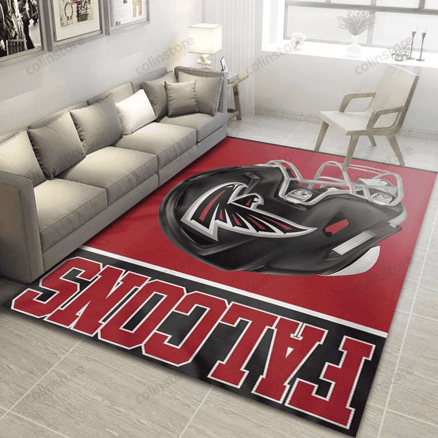 Atlanta Falcons 3D Rectangle Area Rug – Full Print Carpet For Living Room & Bedroom Home Decor