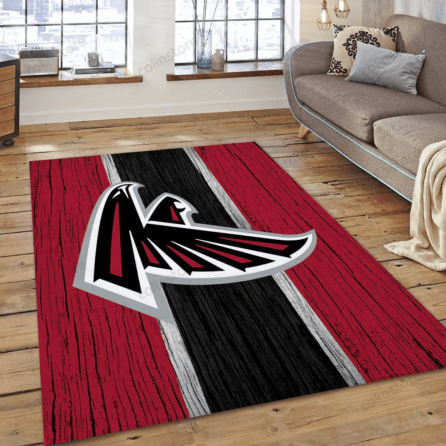 Atlanta Falcons 3D Rectangle Area Rug – Full Print Carpet For Living Room & Bedroom Home Decor