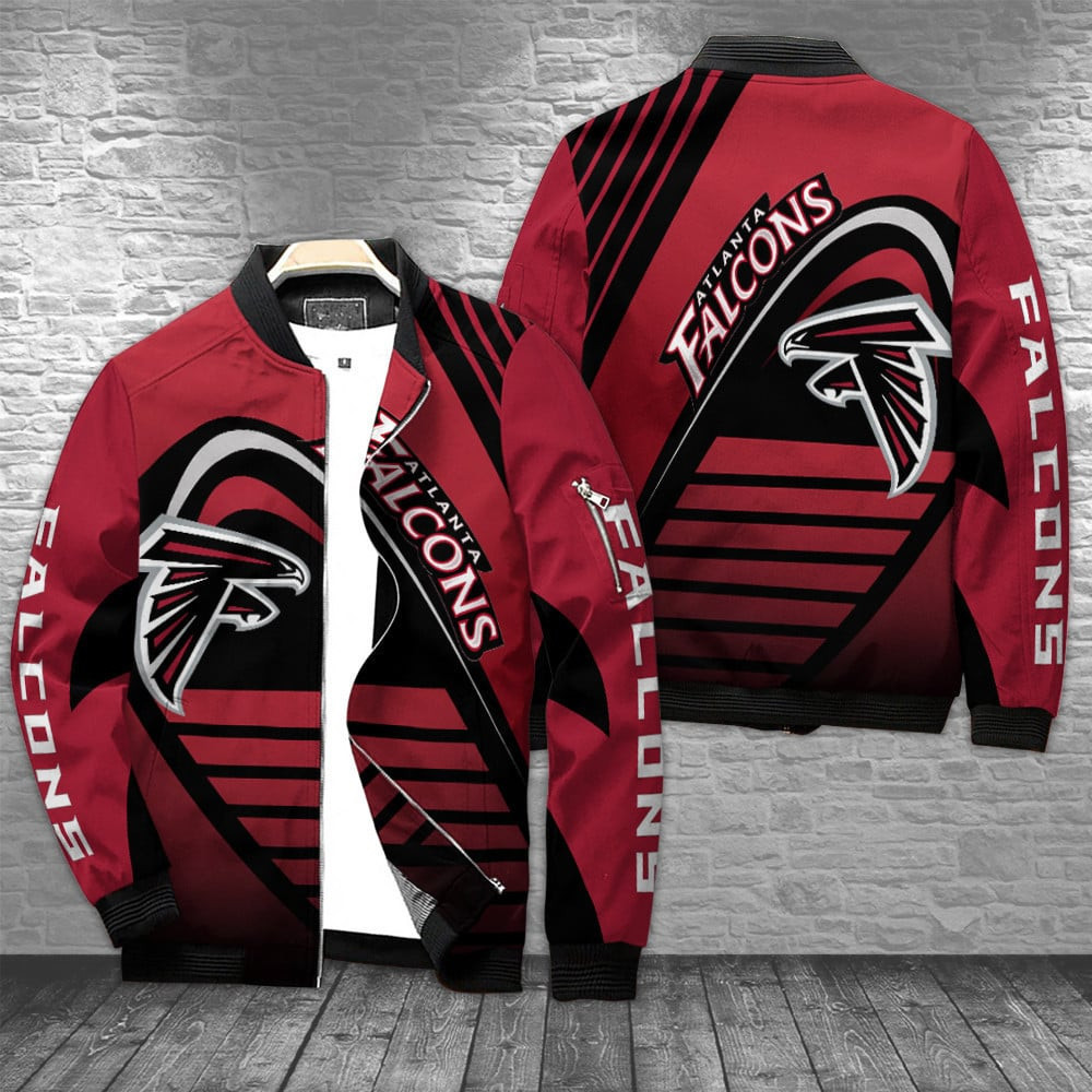 Atlanta Falcons Bomber Jacket | NFL Team Jacket for Men & Women | Football Fan Gift