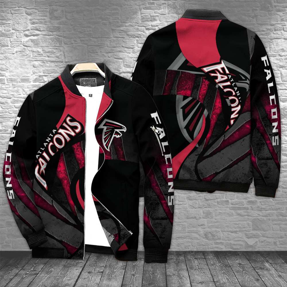 Atlanta Falcons Bomber Jacket | NFL Team Jacket for Men & Women | Football Fan Gift