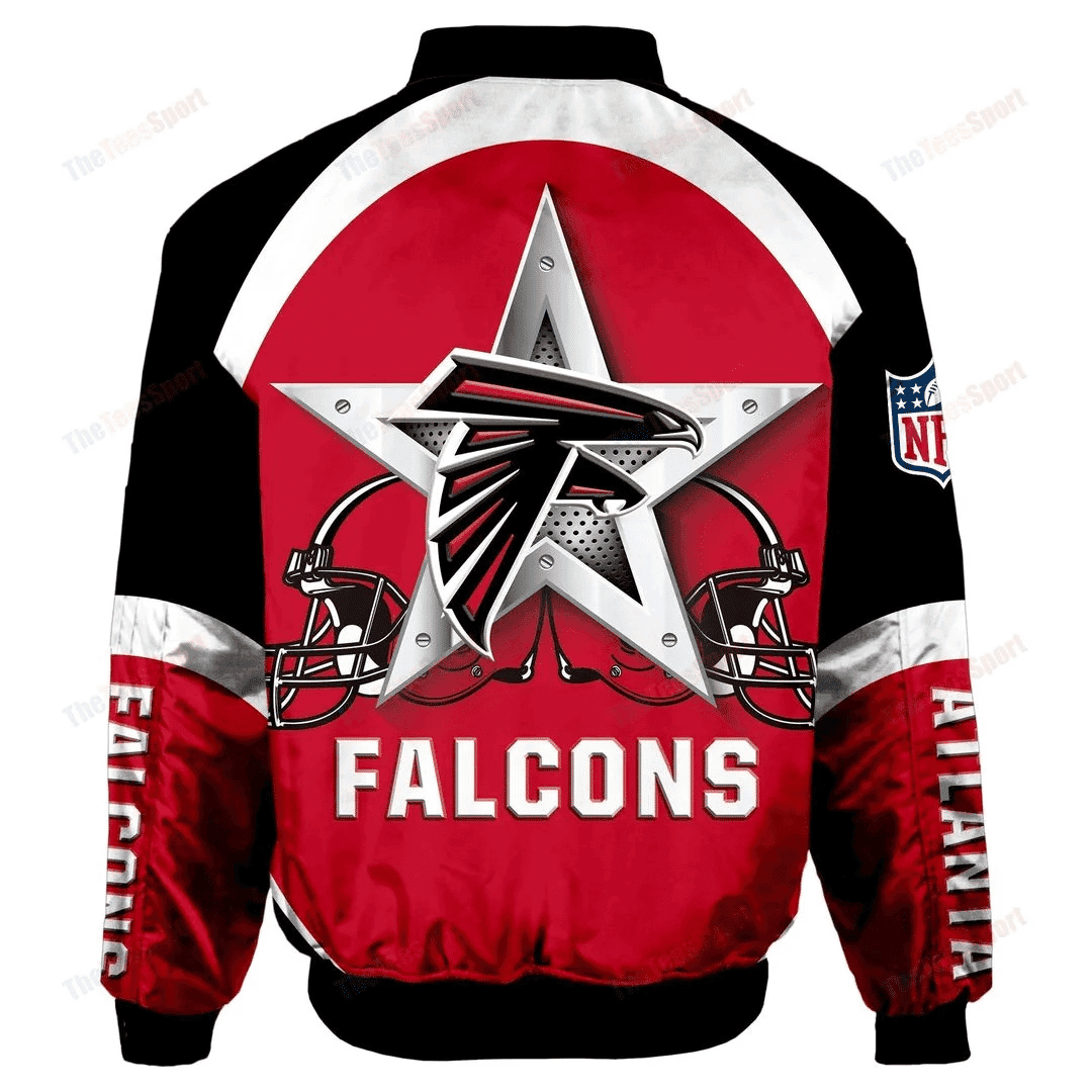 Atlanta Falcons Bomber Jacket | NFL Team Jacket for Men & Women | Football Fan Gift