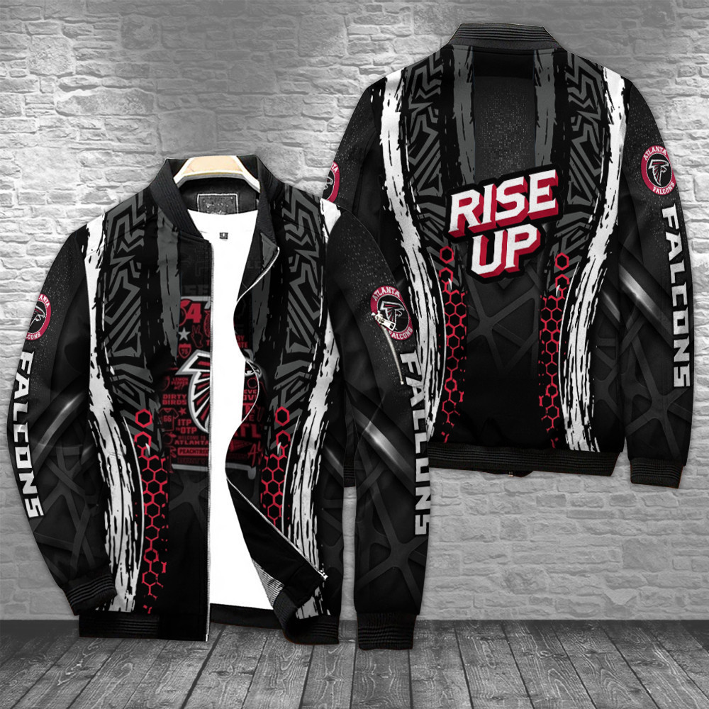 Atlanta Falcons Bomber Jacket | NFL Team Jacket for Men & Women | Football Fan Gift