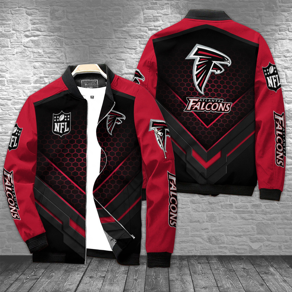 Atlanta Falcons Bomber Jacket | NFL Team Jacket for Men & Women | Football Fan Gift