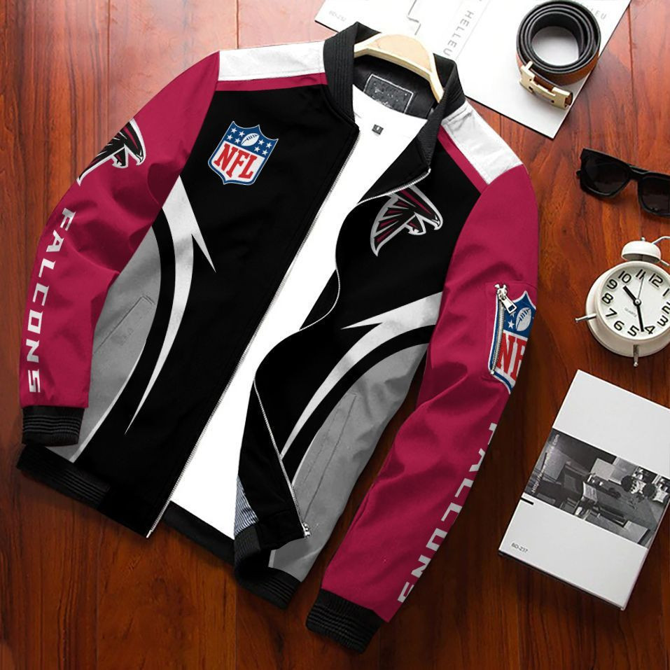 Atlanta Falcons Bomber Jacket | NFL Team Jacket for Men & Women | Football Fan Gift