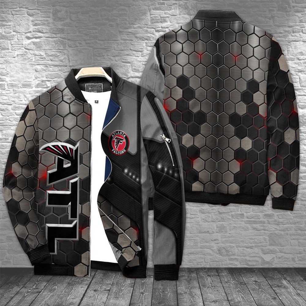 Atlanta Falcons Bomber Jacket | NFL Team Jacket for Men & Women | Football Fan Gift