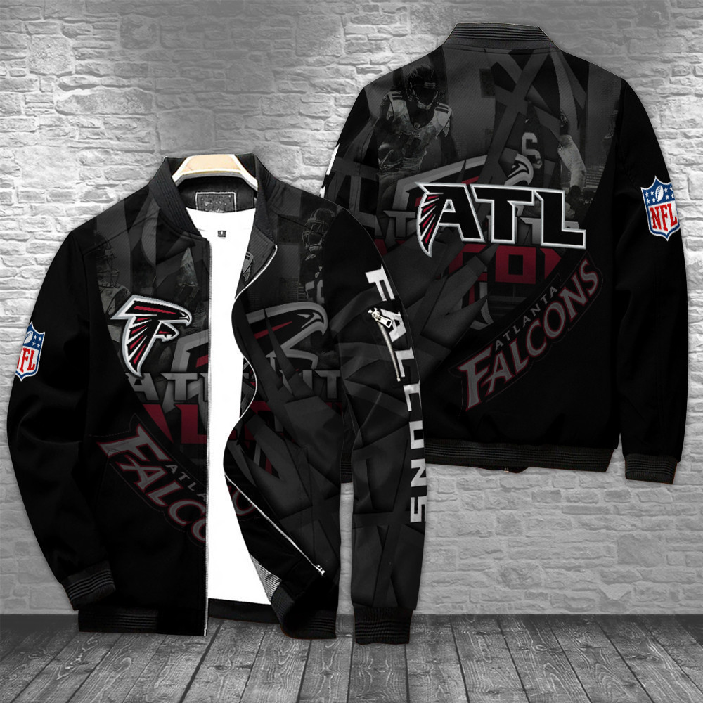 Atlanta Falcons Bomber Jacket | NFL Team Jacket for Men & Women | Football Fan Gift