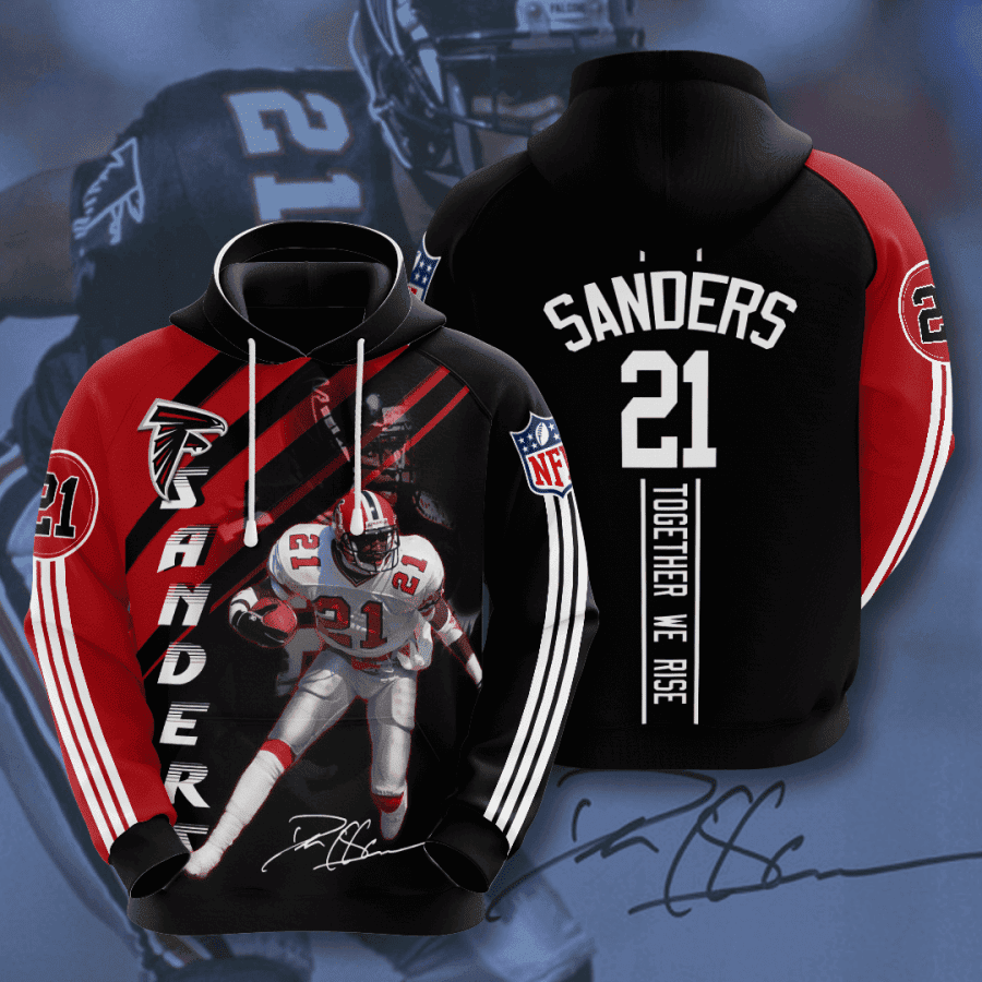 Atlanta Falcons Deion Sanders 3D All Over Print Hoodie & Zip Hoodie