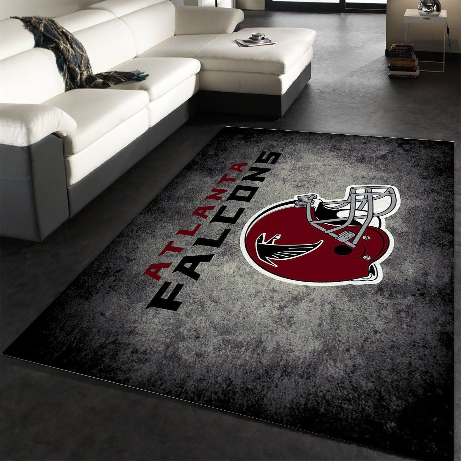 Atlanta Falcons Imperial Distressed Rug Rectangle Area Rug – Full Print Carpet For Living Room & Bedroom Home Decor