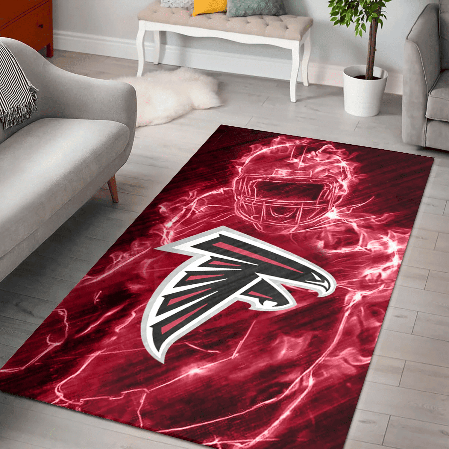 Atlanta Falcons Legend 3D Full Print Rectangle Area Rug – Full Print Carpet For Living Room & Bedroom Home Decor