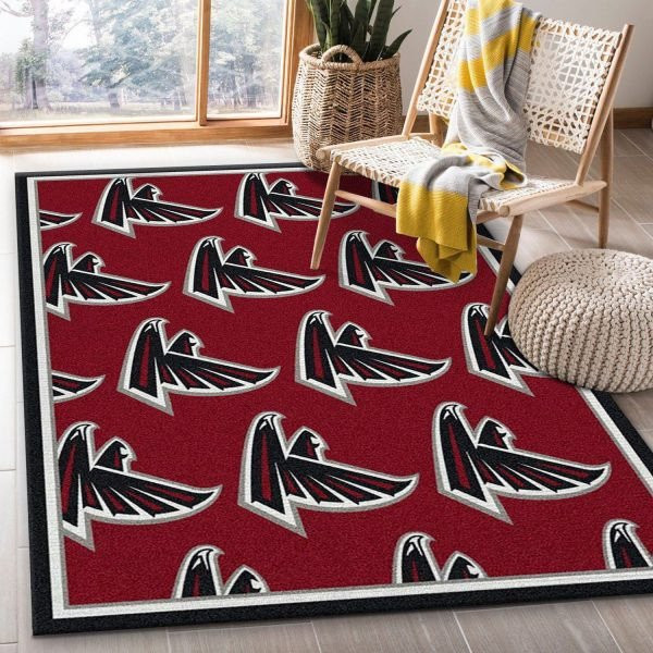 Atlanta Falcons Logo 3D Rectangle Area Rug – Full Print Carpet For Living Room & Bedroom Home Decor