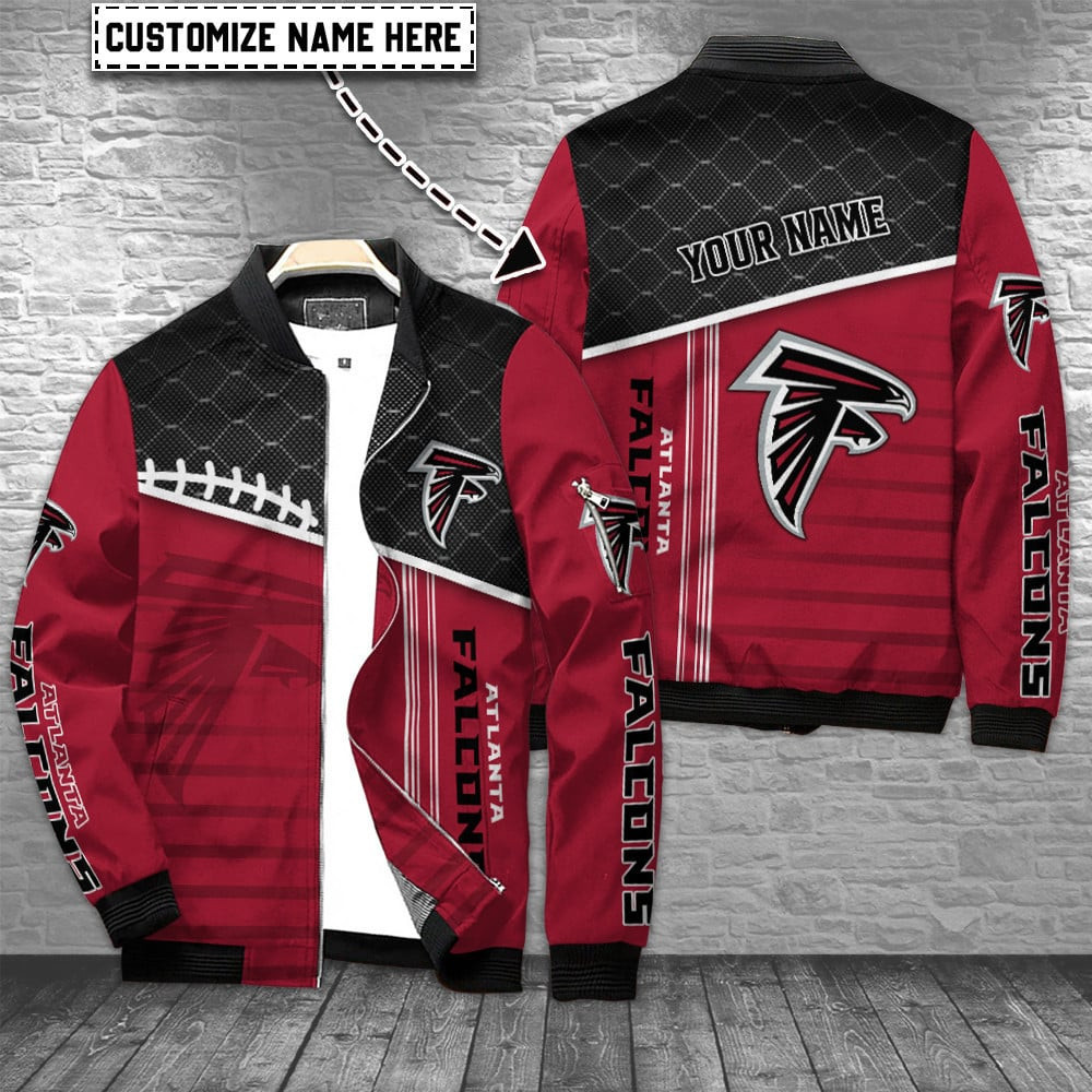 Atlanta Falcons Personalized Bomber Jacket | NFL Team Jacket for Men & Women | Football Fan Gift