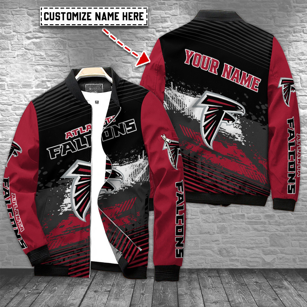 Atlanta Falcons Personalized Bomber Jacket | NFL Team Jacket for Men & Women | Football Fan Gift