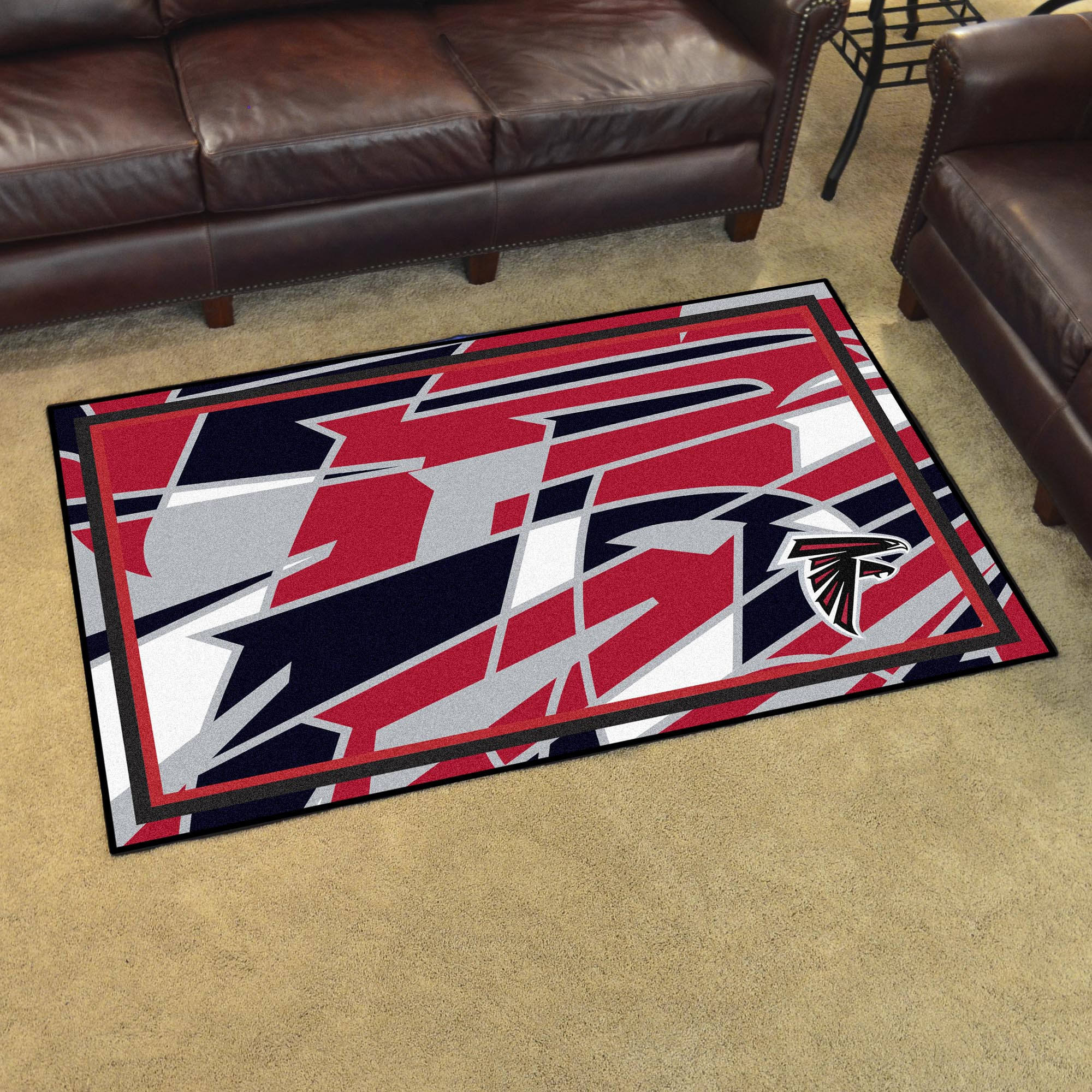 Atlanta Falcons Plush Rectangle Area Rug – Full Print Carpet For Living Room & Bedroom Home Decor