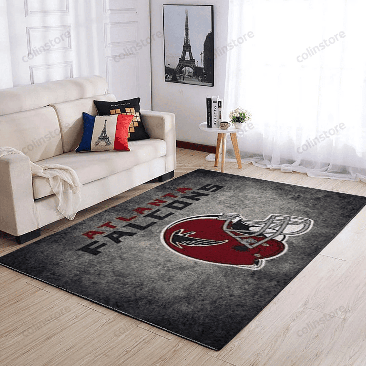 Atlanta Falcons Rectangle Area Rug – Full Print Carpet For Living Room & Bedroom Home Decor