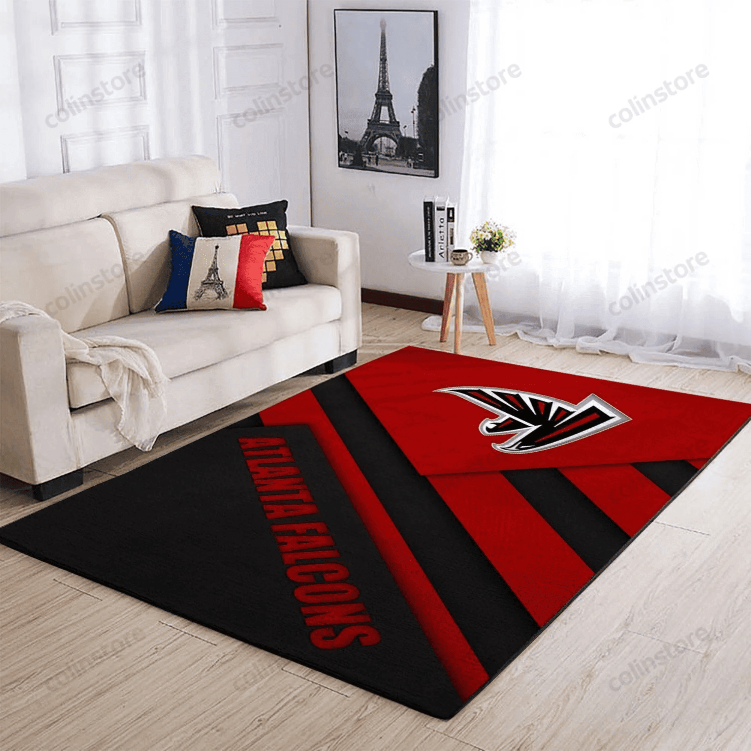 Atlanta Falcons Rectangle Area Rug – Full Print Carpet For Living Room & Bedroom Home Decor