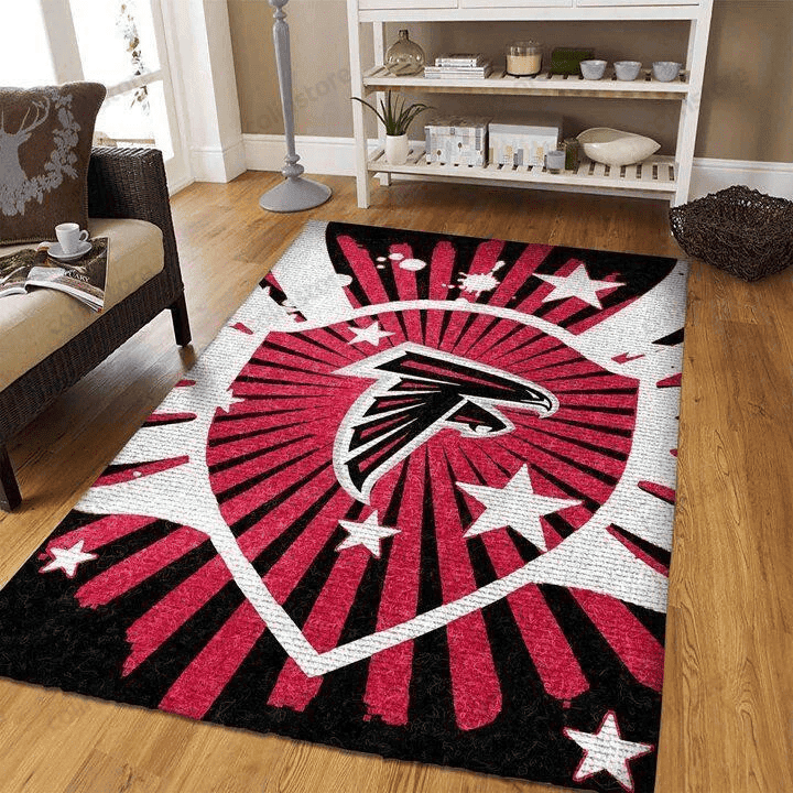 Atlanta Falcons Rectangle Area Rug – Full Print Carpet For Living Room & Bedroom Home Decor