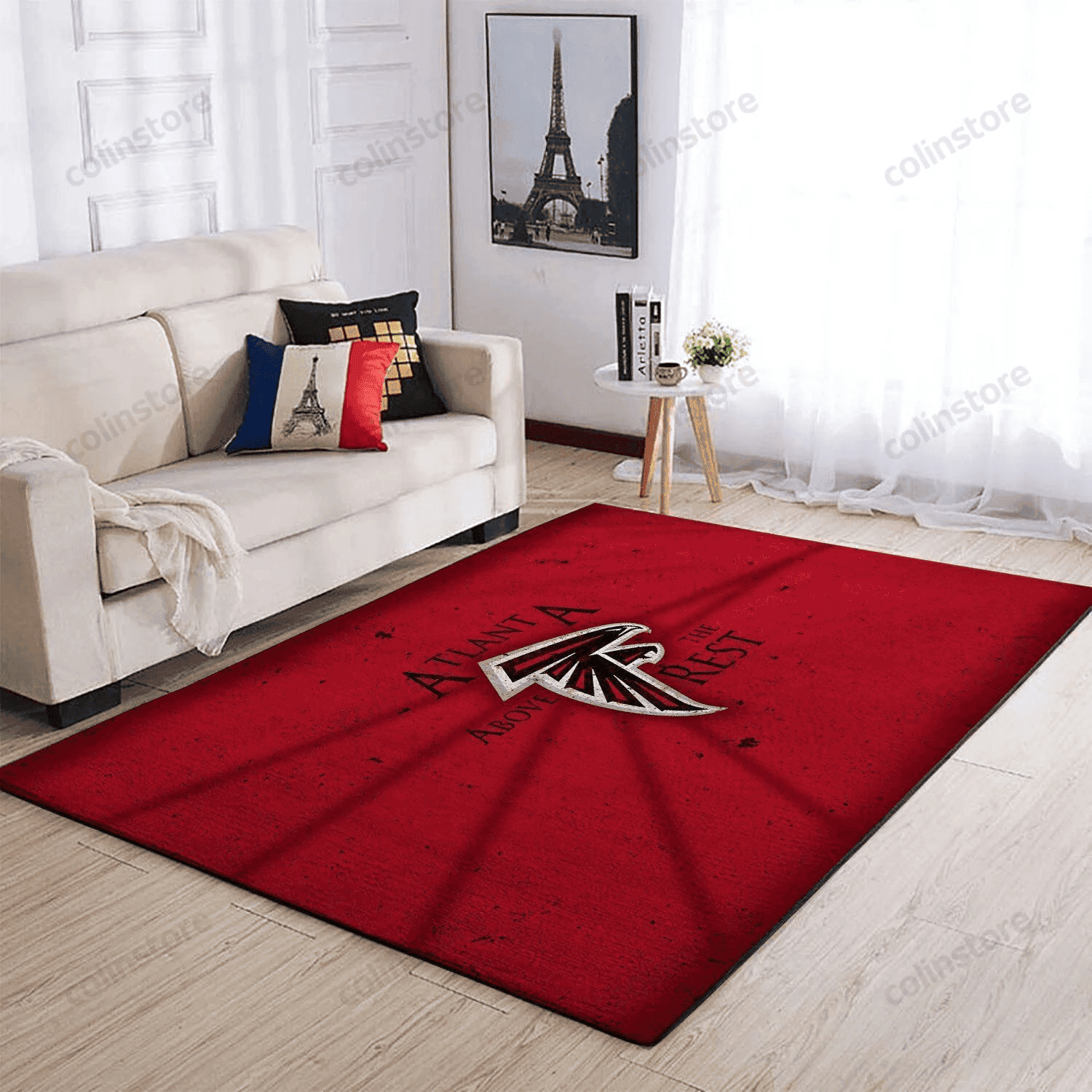 Atlanta Falcons Rectangle Area Rug – Full Print Carpet For Living Room & Bedroom Home Decor