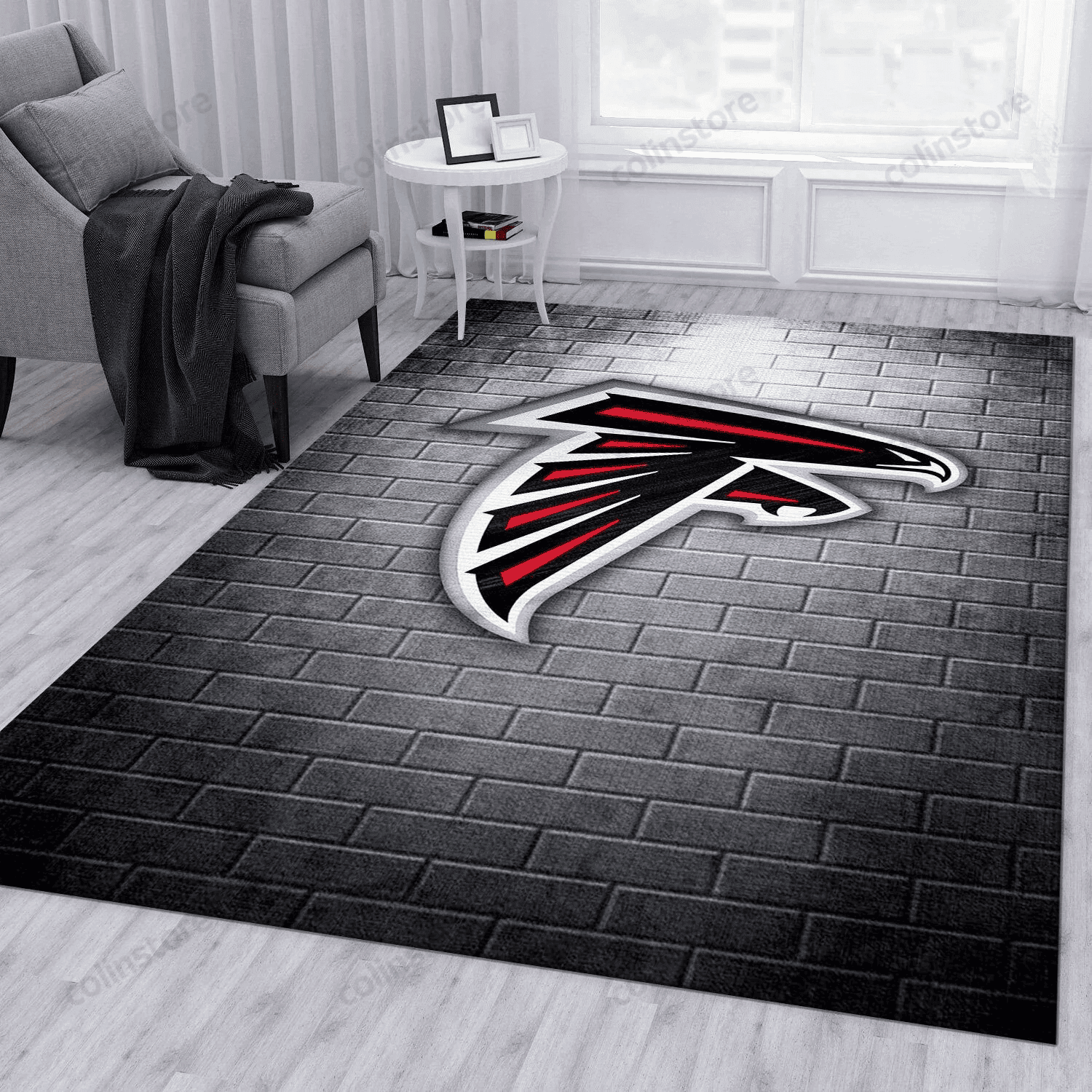 Atlanta Falcons Rectangle Area Rug – Full Print Carpet For Living Room & Bedroom Home Decor
