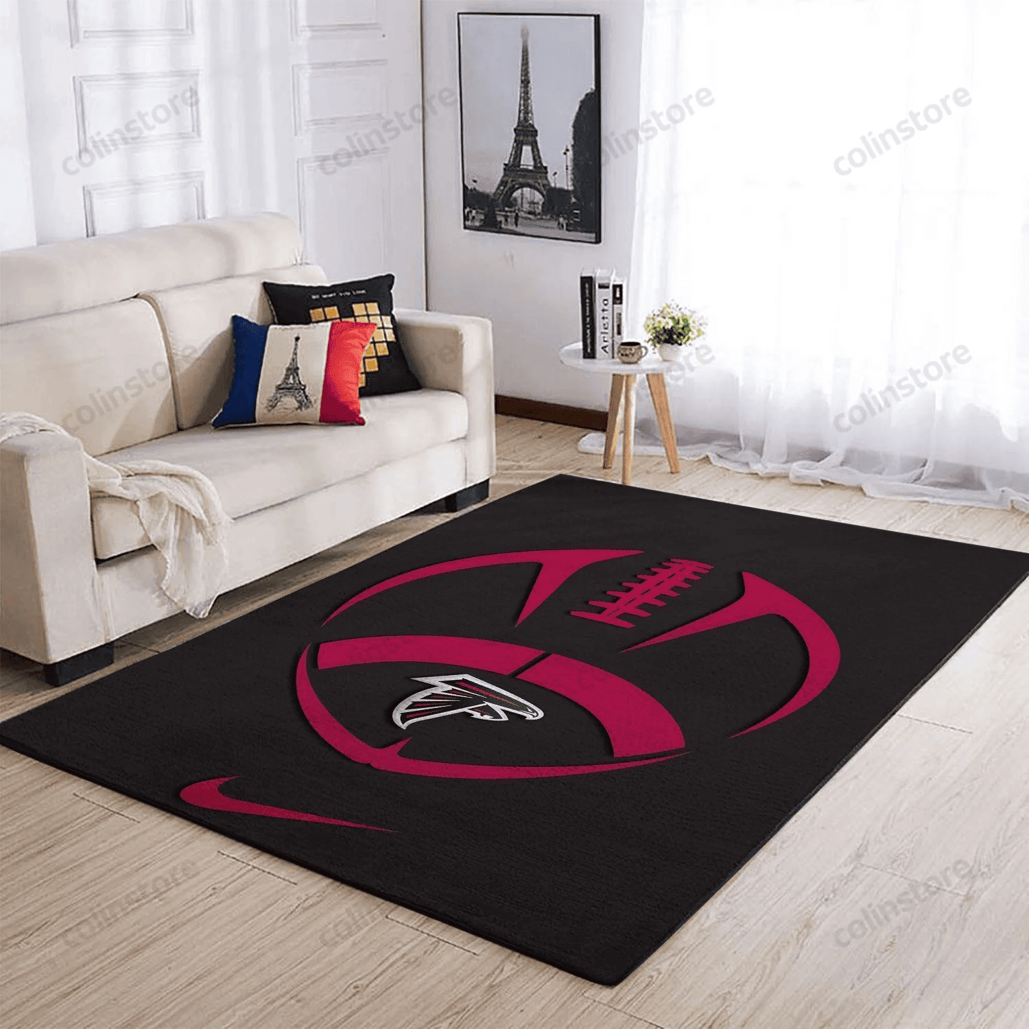 Atlanta Falcons Rectangle Area Rug – Full Print Carpet For Living Room & Bedroom Home Decor
