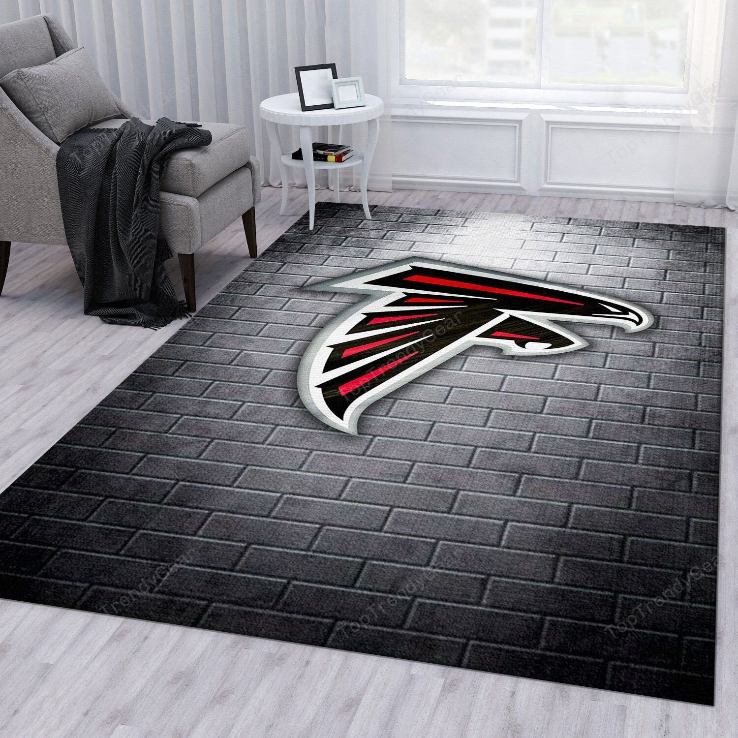 Atlanta Falcons Rectangle Area Rug – Full Print Carpet For Living Room & Bedroom Home Decor