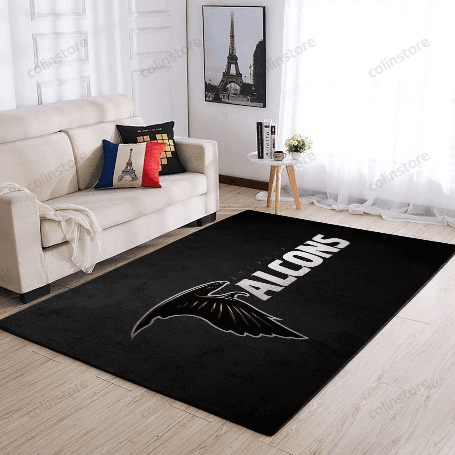 Atlanta Falcons Rectangle Area Rug – Full Print Carpet For Living Room & Bedroom Home Decor