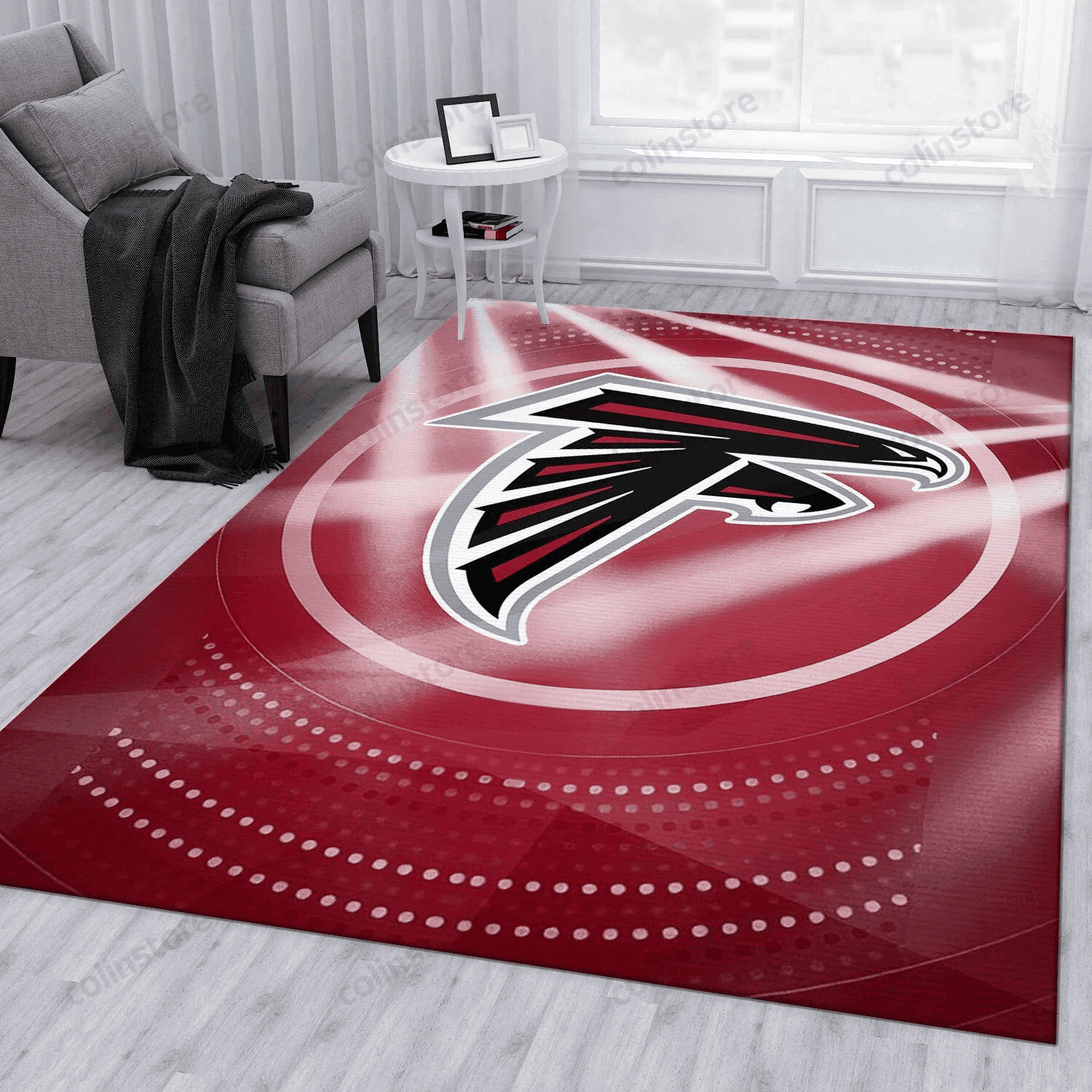 Atlanta Falcons Rectangle Area Rug – Full Print Carpet For Living Room & Bedroom Home Decor