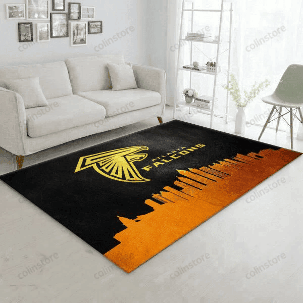 Atlanta Falcons Skyline Gifts 3D Rectangle Area Rug – Full Print Carpet For Living Room & Bedroom Home Decor