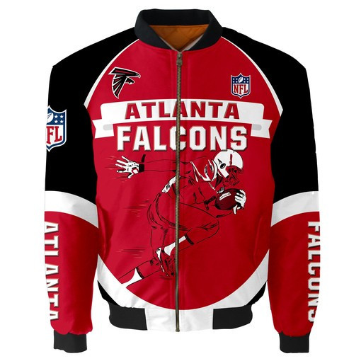 Atlanta Falcons Thick Bomber Jacket | NFL Team Jacket for Men & Women | Football Fan Gift