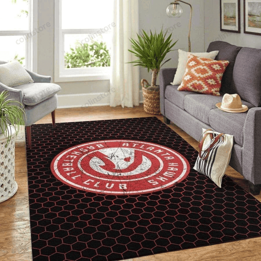 Atlanta Hawks 3D Rectangle Area Rug – Full Print Carpet For Living Room & Bedroom Home Decor
