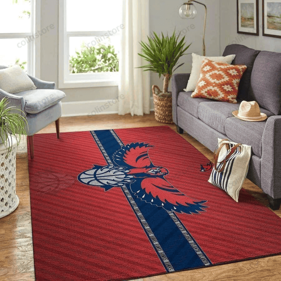 Atlanta Hawks 3D Rectangle Area Rug – Full Print Carpet For Living Room & Bedroom Home Decor