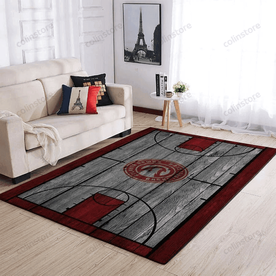 Atlanta Hawks 3D Rectangle Area Rug – Full Print Carpet For Living Room & Bedroom Home Decor