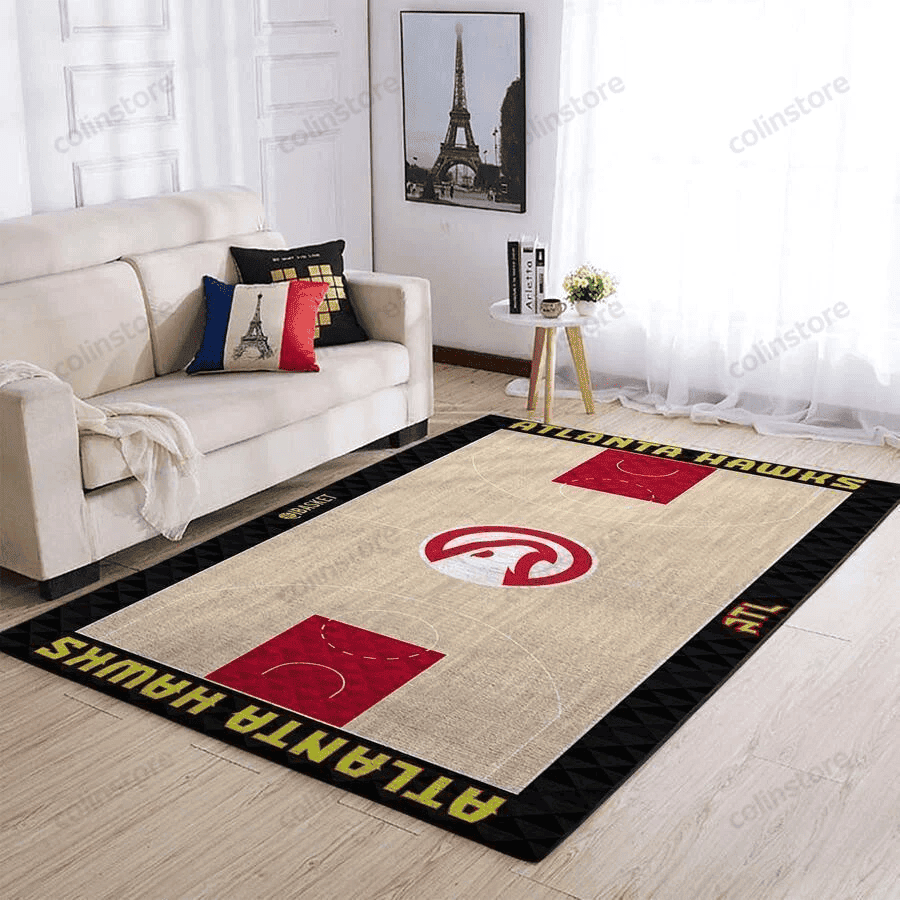 Atlanta Hawks 3D Rectangle Area Rug – Full Print Carpet For Living Room & Bedroom Home Decor