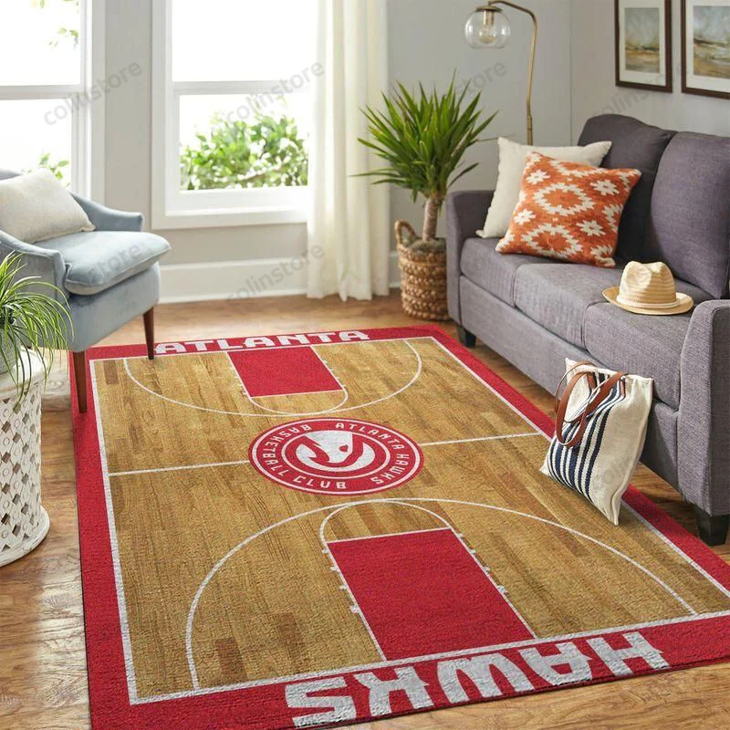 Atlanta Hawks Stadium 3D Rectangle Area Rug – Full Print Carpet For Living Room & Bedroom Home Decor