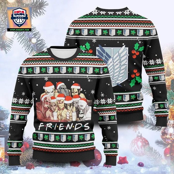 Attack On Titan Friend Unisex Wool Sweater Christmas Gift