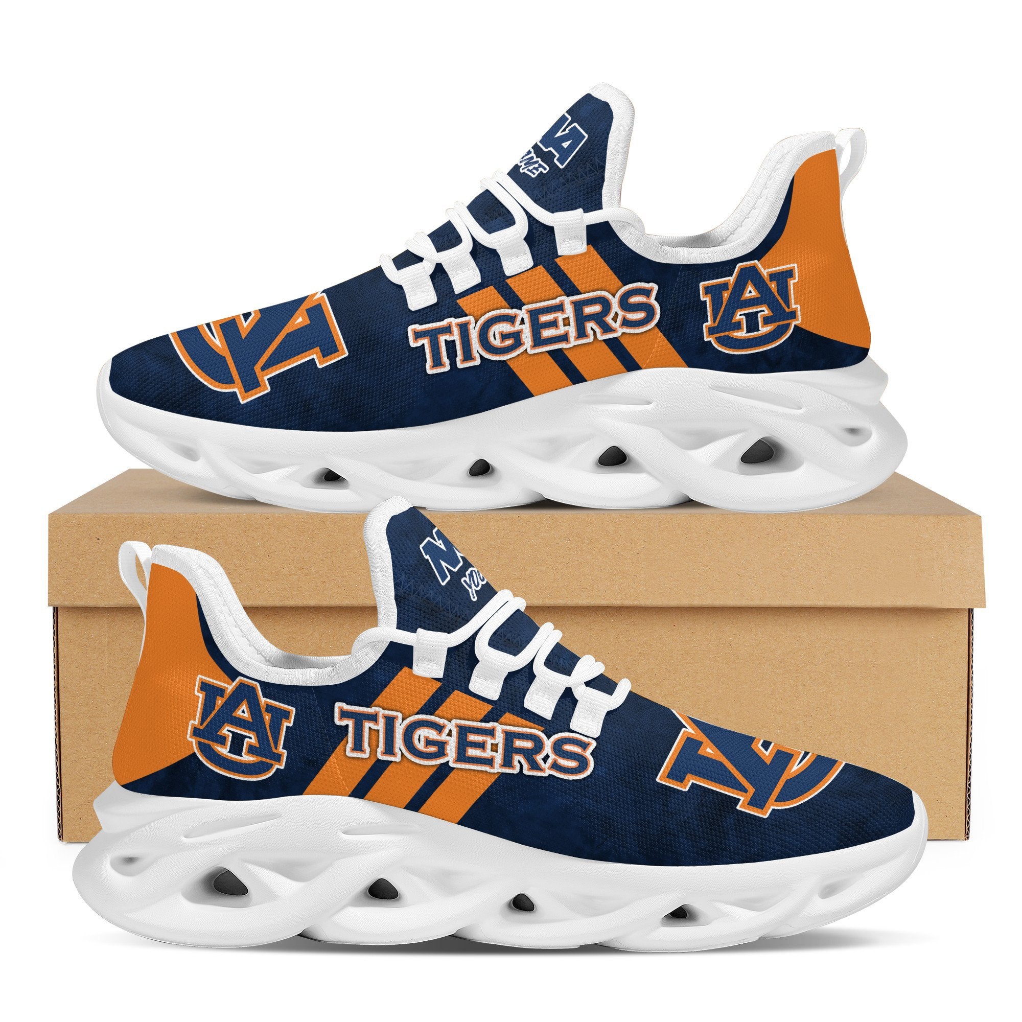 Auburn Tigers Max Soul Shoes Sneakers for Men And Women – MLB Baseball Fan Shoes, Team Sneakers
