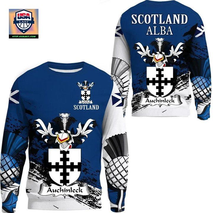 Auchinleck Scottish Family Crest Scotland Special Sweater 