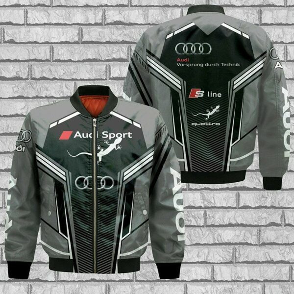 Audi Quattro S Line Bomber Jacket | Automotive Jacket for Men & Women | Car Fan Gift