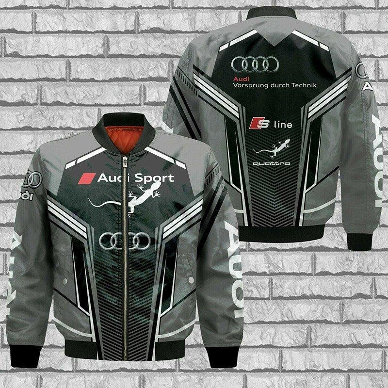 Audi Quattro S Line Bomber Jacket | Automotive Jacket for Men & Women | Car Fan Gift