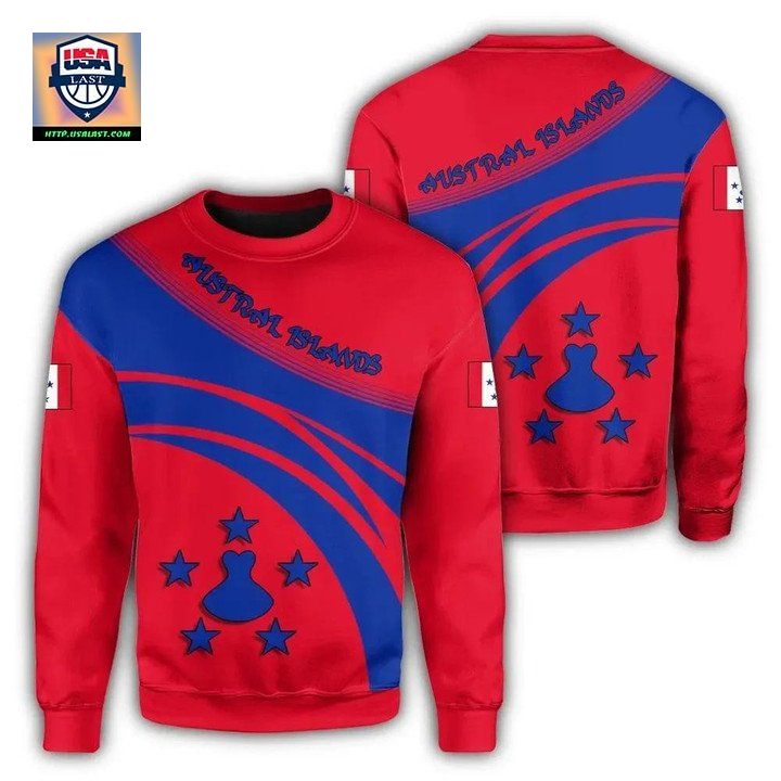 Austral Islands Coat Of Arms Sweater Cricket Style J5W