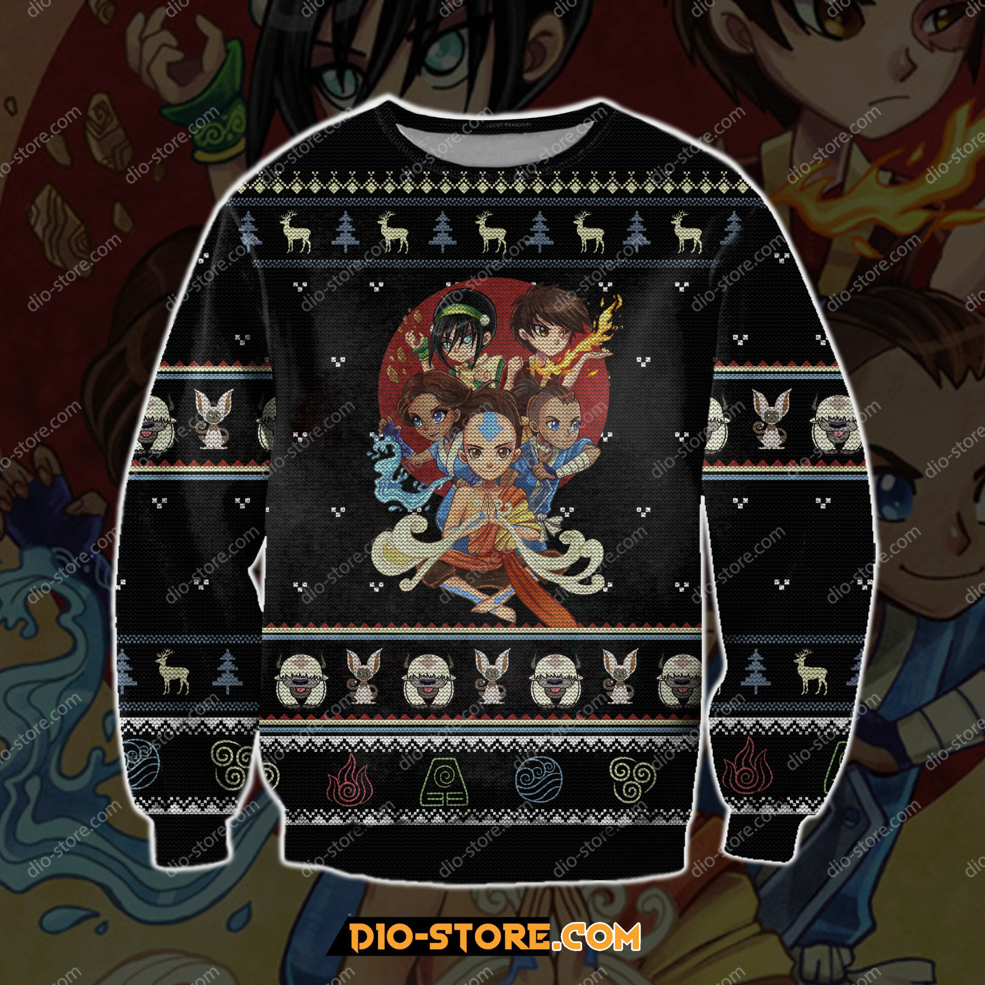 Avatar 3D Print Knitting Pattern Ugly Christmas Sweater