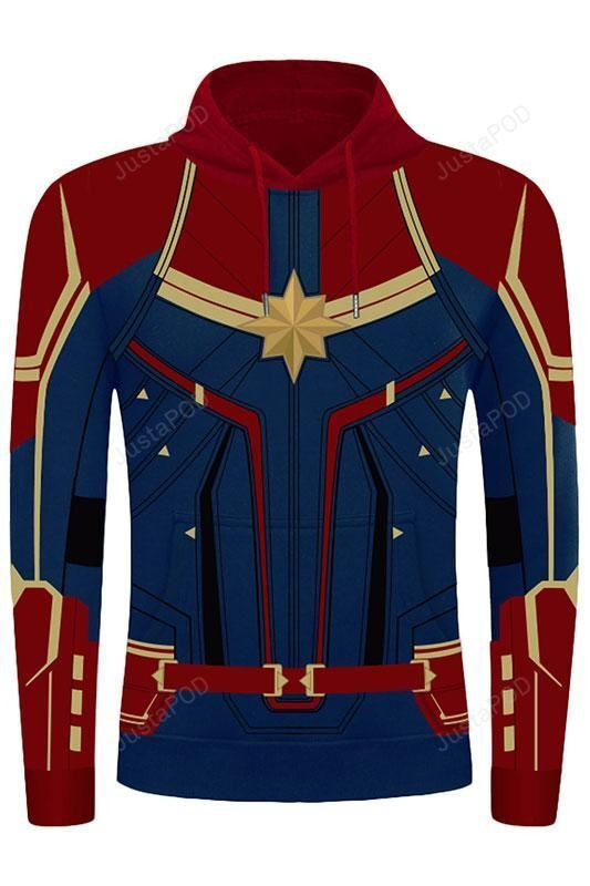 Avengers 4 Captain Marvel Outfit 3D All Over Print Hoodie & Zip Hoodie
