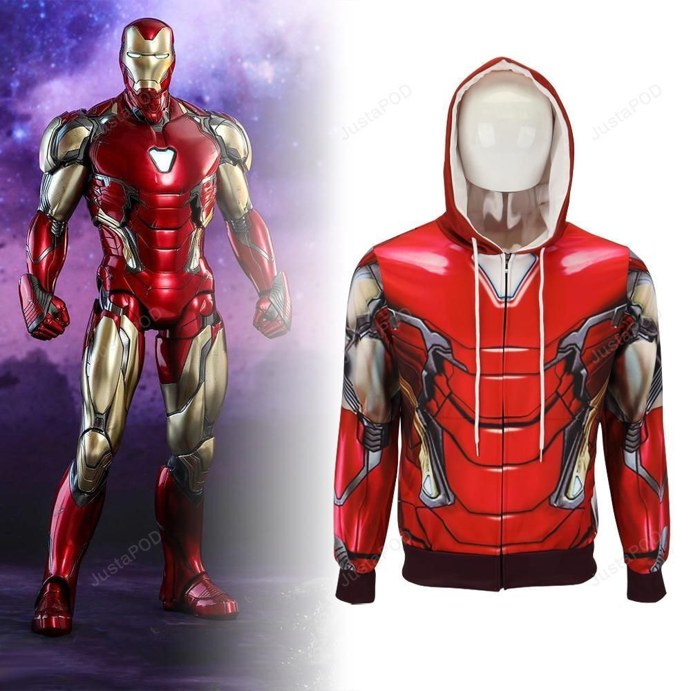 Avengers 4 endgame Iron Man Mark 85 Cosplay 3D All Over Print Hoodie & Zip Hoodie